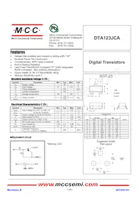 DTA123JCA-TP Datasheet Copertura