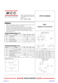 DTA143ZKA-TP數據表 封面