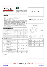 DTC114TE-TP Datasheet Copertura