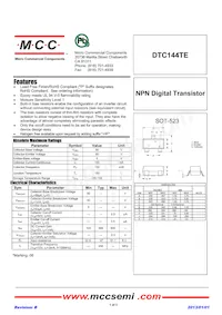 DTC144TE-TP Datenblatt Cover