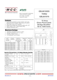 GBJA1510-BP Datasheet Cover