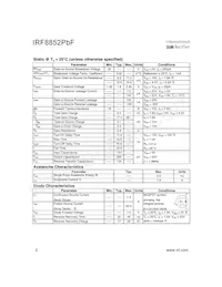IRF8852TRPBF數據表 頁面 2