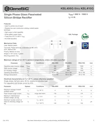 KBL410G Datasheet Copertura