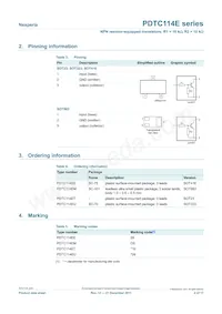 PDTC114ET/DG/B2 Datasheet Pagina 2