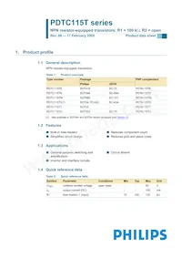 PDTC115TS Datasheet Pagina 2