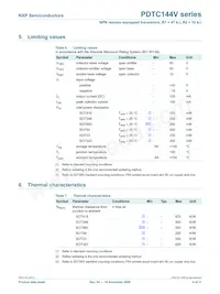PDTC144VS數據表 頁面 5