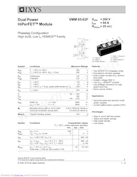 VMM85-02F Datasheet Cover