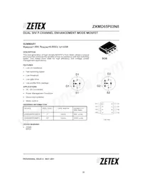 ZXMD65P03N8TA數據表 封面
