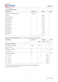 BAT5405WE6327HTSA1 Datasheet Pagina 3