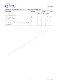 BAT5405WE6327HTSA1 Datasheet Pagina 4