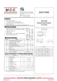 BAV70DW-TP Datasheet Cover