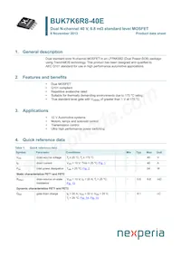 BUK7K6R8-40E數據表 封面