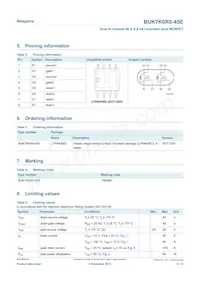 BUK7K6R8-40E Datasheet Pagina 2