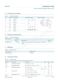 BUK9K89-100E Datasheet Pagina 2