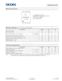 DMNH6065SPDW-13 Datasheet Pagina 2