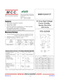 MBR10200FCT-BP Datasheet Cover