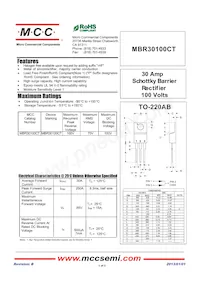 MBR30100CT-BP Datasheet Copertura