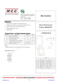 MCCD2004-TP數據表 封面