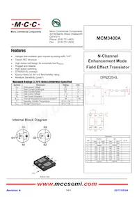 MCM3400A-TP數據表 封面