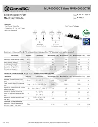 MUR40020CTR數據表 封面