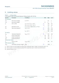 NX3008NBKSH Datasheet Page 3
