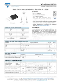 VS-MBR4045WT-N3 Datasheet Cover