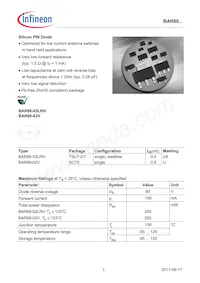 BAR 88-099LRH E6327 Datasheet Cover