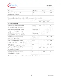 BF1009SRE6327HTSA1 Datasheet Pagina 2