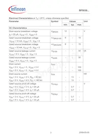 BF5030WH6327XTSA1 Datasheet Pagina 3