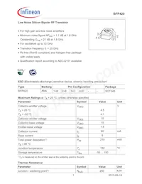 BFP420E6433HTMA1 Datasheet Copertura