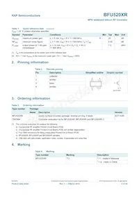 BFU520XRVL Datasheet Pagina 2