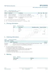 BFU580QX Datasheet Pagina 2