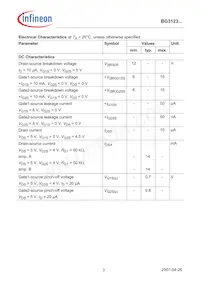 BG3123RH6327XTSA1 Datasheet Pagina 3