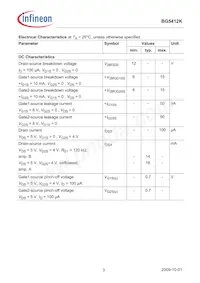 BG5412KH6327XTSA1 Datasheet Pagina 3