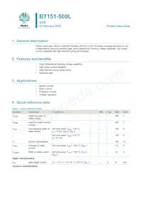 BT151-500L Datenblatt Cover