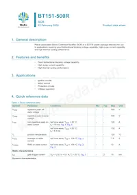BT151-500R Datasheet Cover