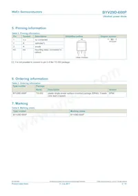 BYV29D-600PJ Datasheet Pagina 2