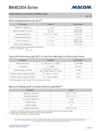 MA4E2054B1-287T Datasheet Pagina 2