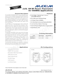 MAX2602ESA-T Datasheet Cover