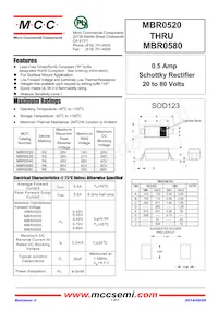 MBR0580L-TP Datasheet Cover