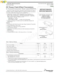 MRF6S27085HSR5 Datasheet Cover