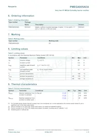 PMEG4005AEA/M5X Datasheet Pagina 2