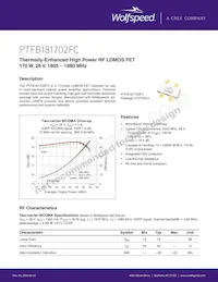 PTFB181702FC-V1-R0 Datasheet Copertura