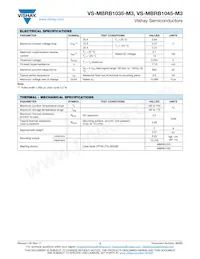 VS-MBRB1045TRL-M3 Datasheet Pagina 2