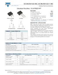 VS-MURB1520TRLPBF Datenblatt Cover