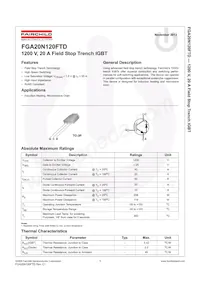 FGA20N120FTDTU Datasheet Pagina 2