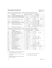 IRG4BC20WPBF數據表 頁面 2