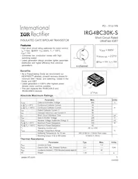 IRG4BC30K-STRLP數據表 封面