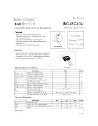IRG4BC40U Datenblatt Cover