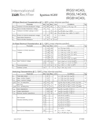 IRGS14C40LTRLP Datasheet Pagina 2
